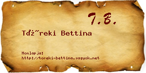 Töreki Bettina névjegykártya