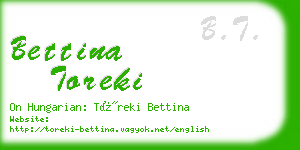 bettina toreki business card